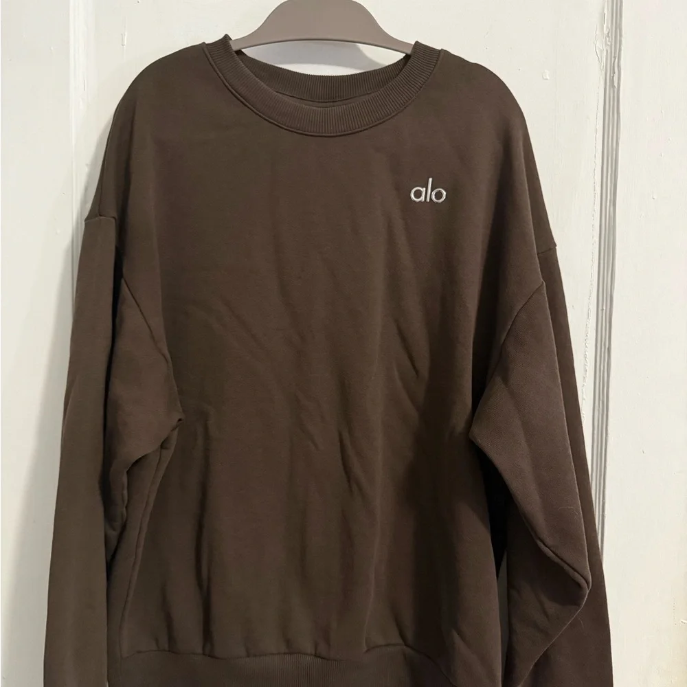 Alo Espresso Pullover Crewneck - Picture 1 of 3